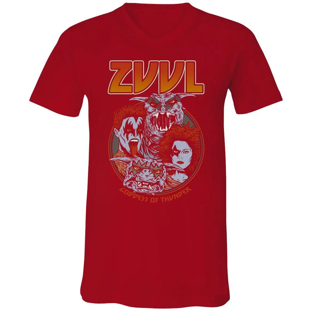 Unisex V-Neck T-Shirt - 3SGQC2ER - Red - 3