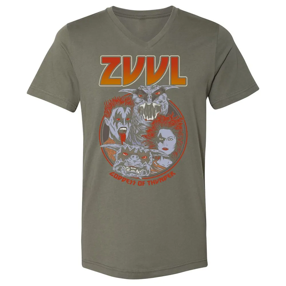 Unisex V-Neck T-Shirt - 3SGQC2ER - Military Green - 10