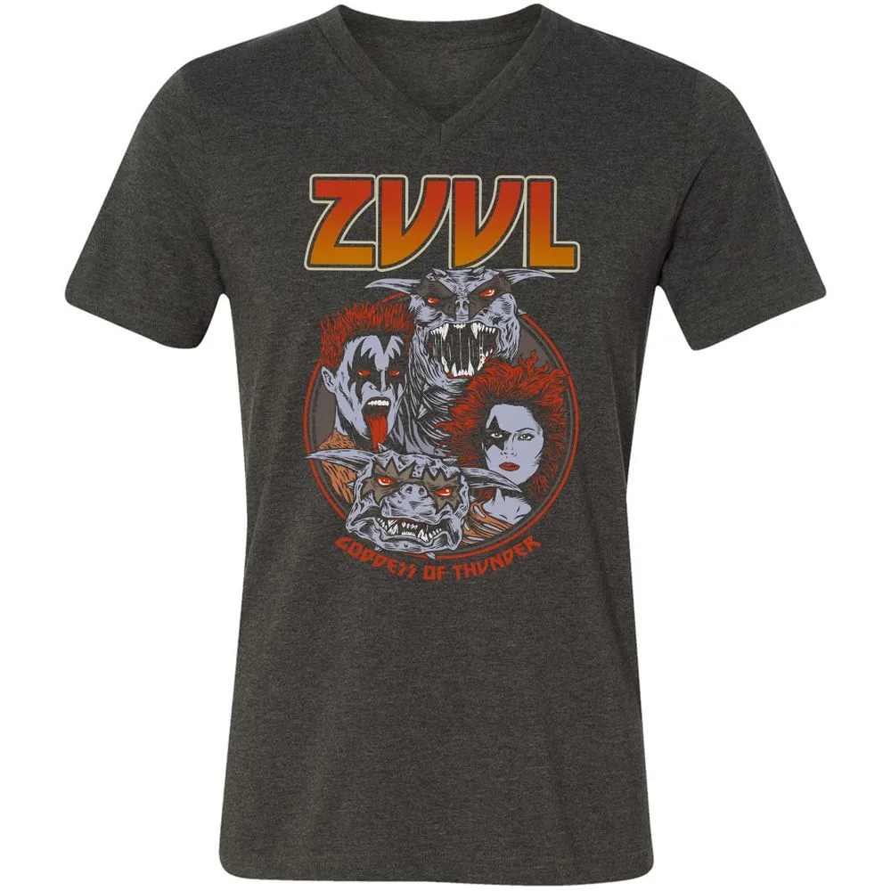 Unisex V-Neck T-Shirt - 3SGQC2ER - Dark Grey Heather - 8
