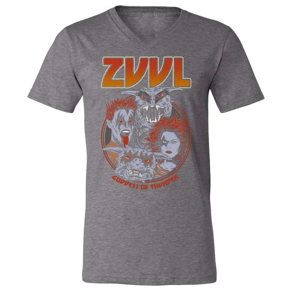 Unisex V-Neck T-Shirt - 3SGQC2ER - Deep Heather - 13