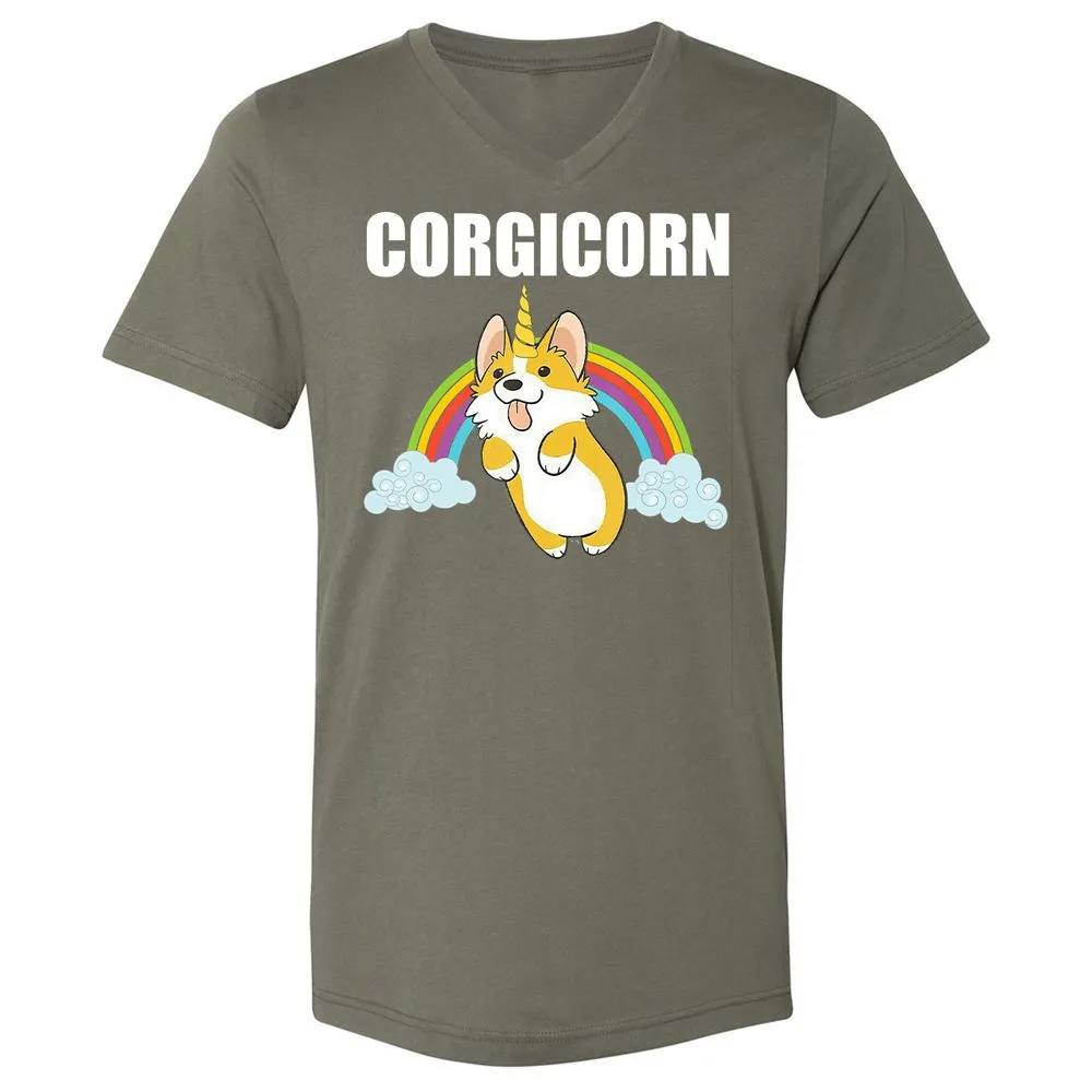 Unisex V-Neck T-Shirt - A6K9J5AZ - Military Green - 10