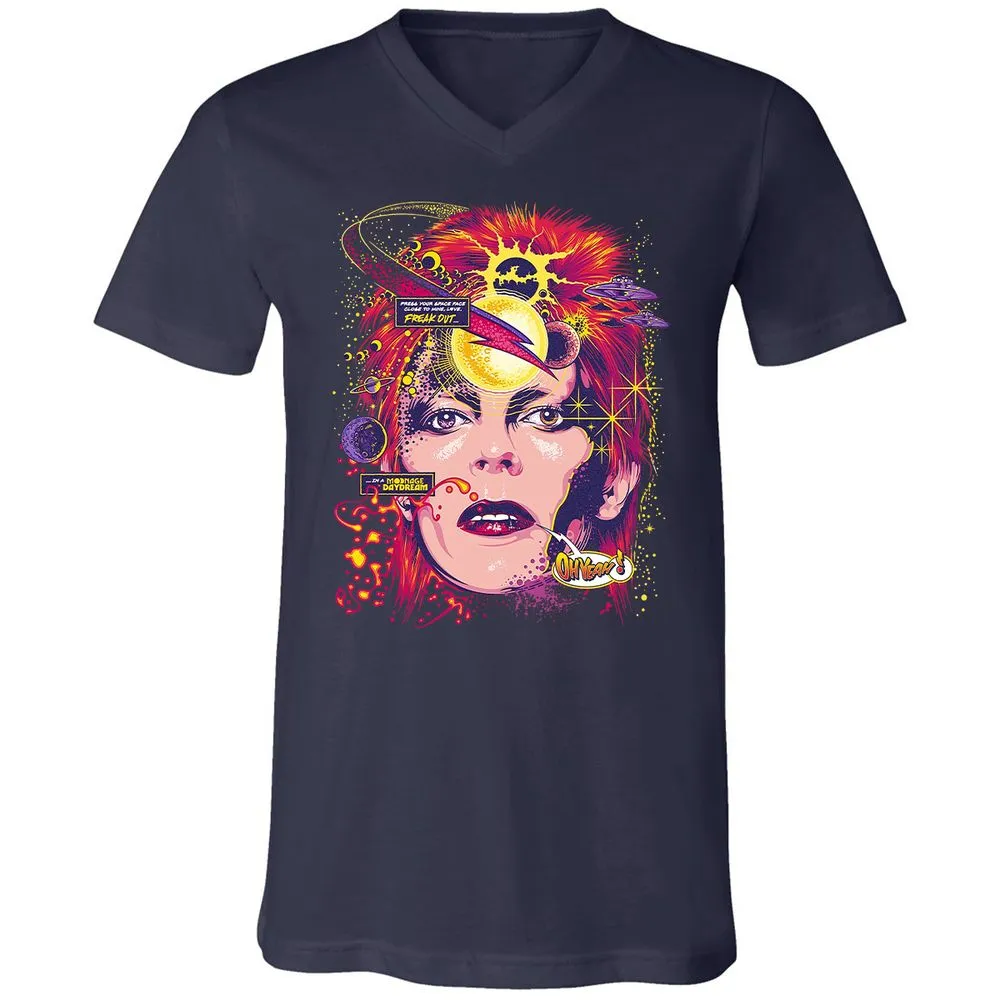 Unisex V-Neck T-Shirt - GLHNL2MK - Navy - 2