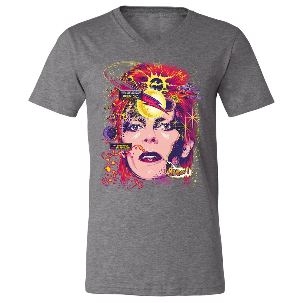 Unisex V-Neck T-Shirt - GLHNL2MK - Deep Heather - 13
