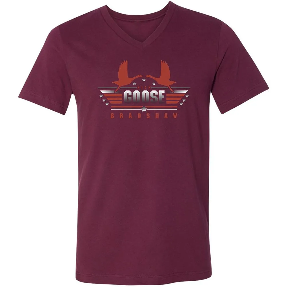Unisex V-Neck T-Shirt - P6P64REX - Maroon - 6