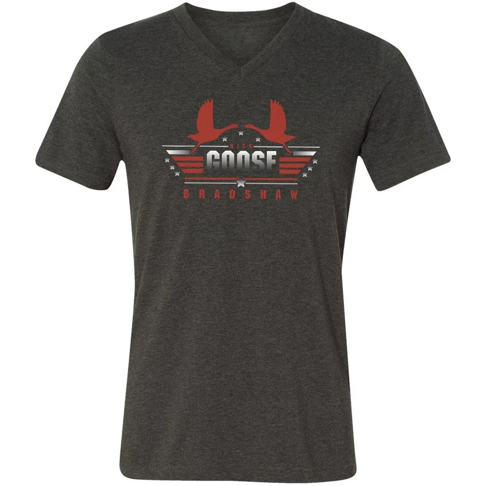Unisex V-Neck T-Shirt - P6P64REX - Dark Grey Heather - 8