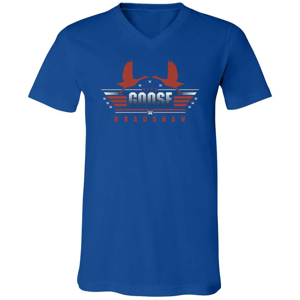 Unisex V-Neck T-Shirt - P6P64REX - True Royal - 4