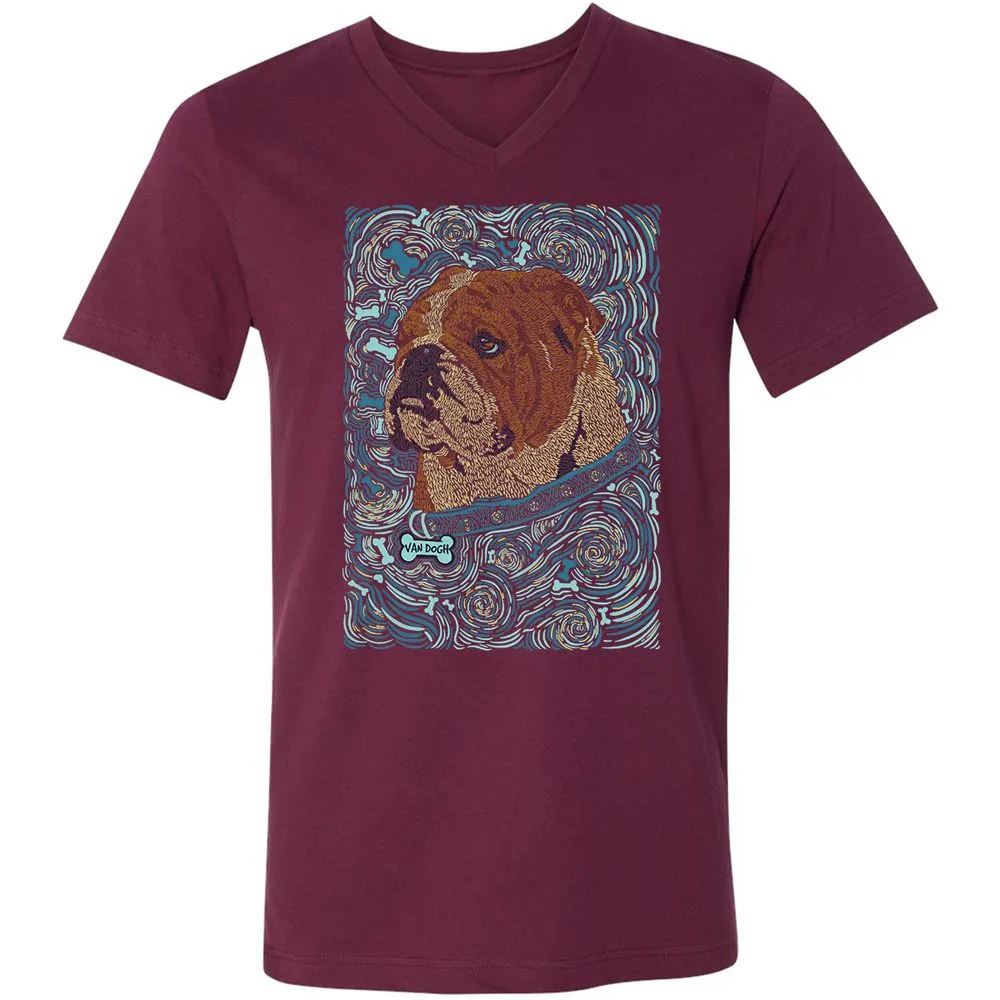 Unisex V-Neck T-Shirt - 3J139PBC - Maroon - 6