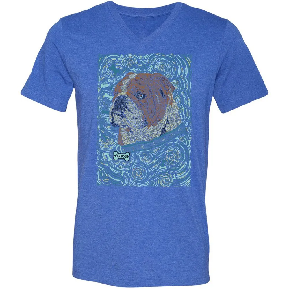 Unisex V-Neck T-Shirt - 3J139PBC - Heather True Royal - 14