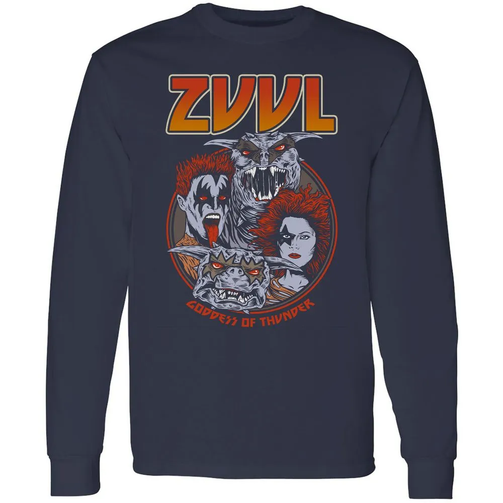 Long Sleeve T-Shirt - YES7ZBEQ - Navy - 2