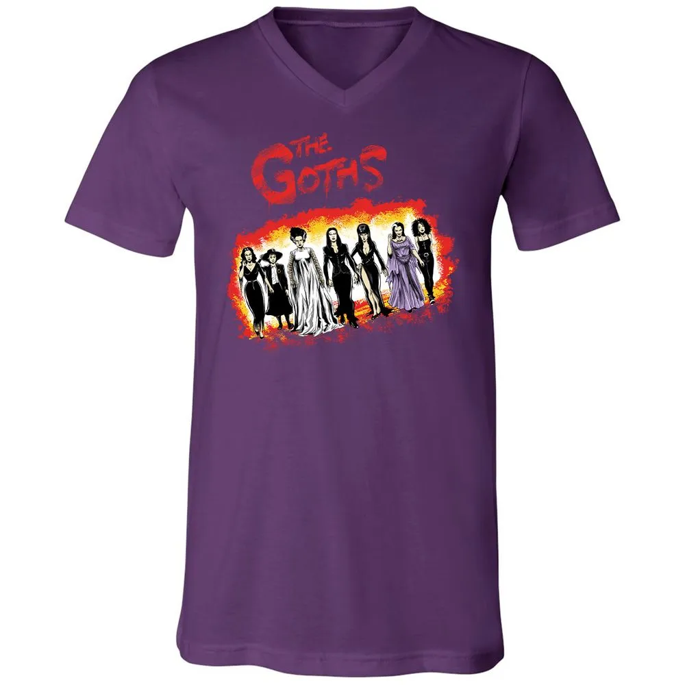 Unisex V-Neck T-Shirt - B7JH9KRL - Team Purple - 9