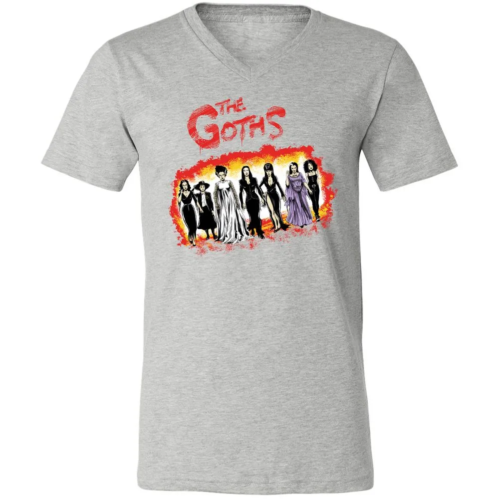 Unisex V-Neck T-Shirt - B7JH9KRL - Athletic Heather - 7