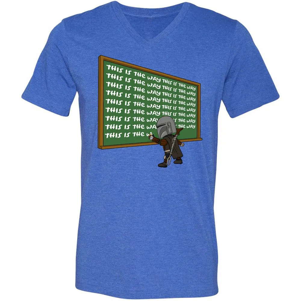 Unisex V-Neck T-Shirt - AF1T3NRA - Heather True Royal - 14