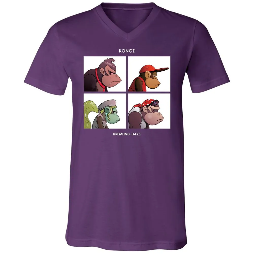 Unisex V-Neck T-Shirt - N695K2RH - Team Purple - 9