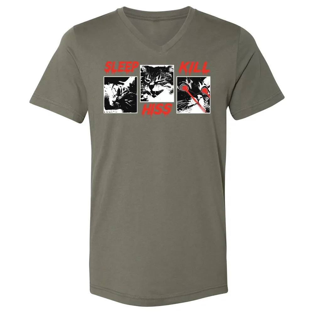 Unisex V-Neck T-Shirt - BXA9SEL9 - Military Green - 10