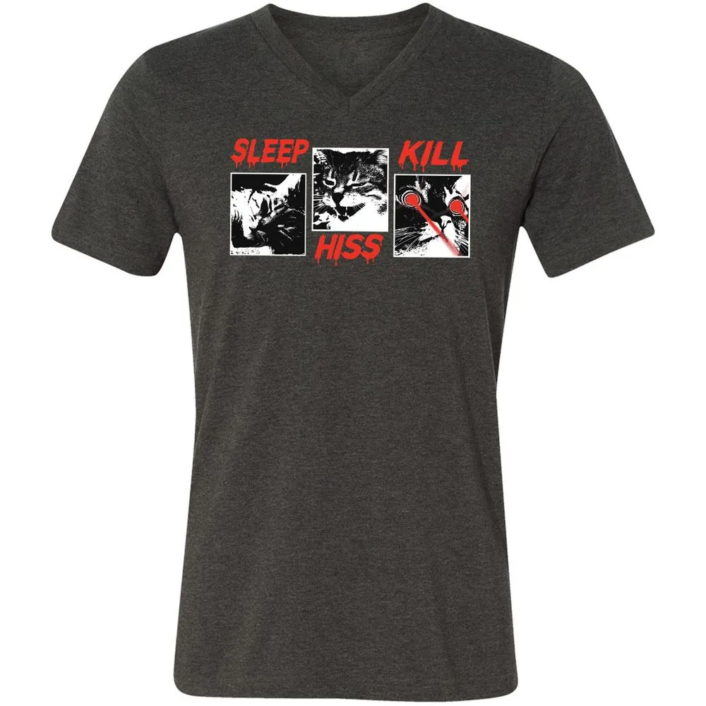 Unisex V-Neck T-Shirt - BXA9SEL9 - Dark Grey Heather - 8