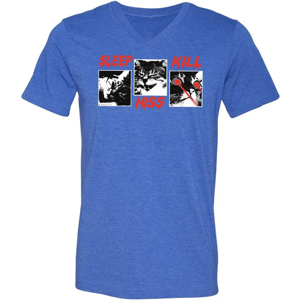 Unisex V-Neck T-Shirt - BXA9SEL9 - Heather True Royal - 14