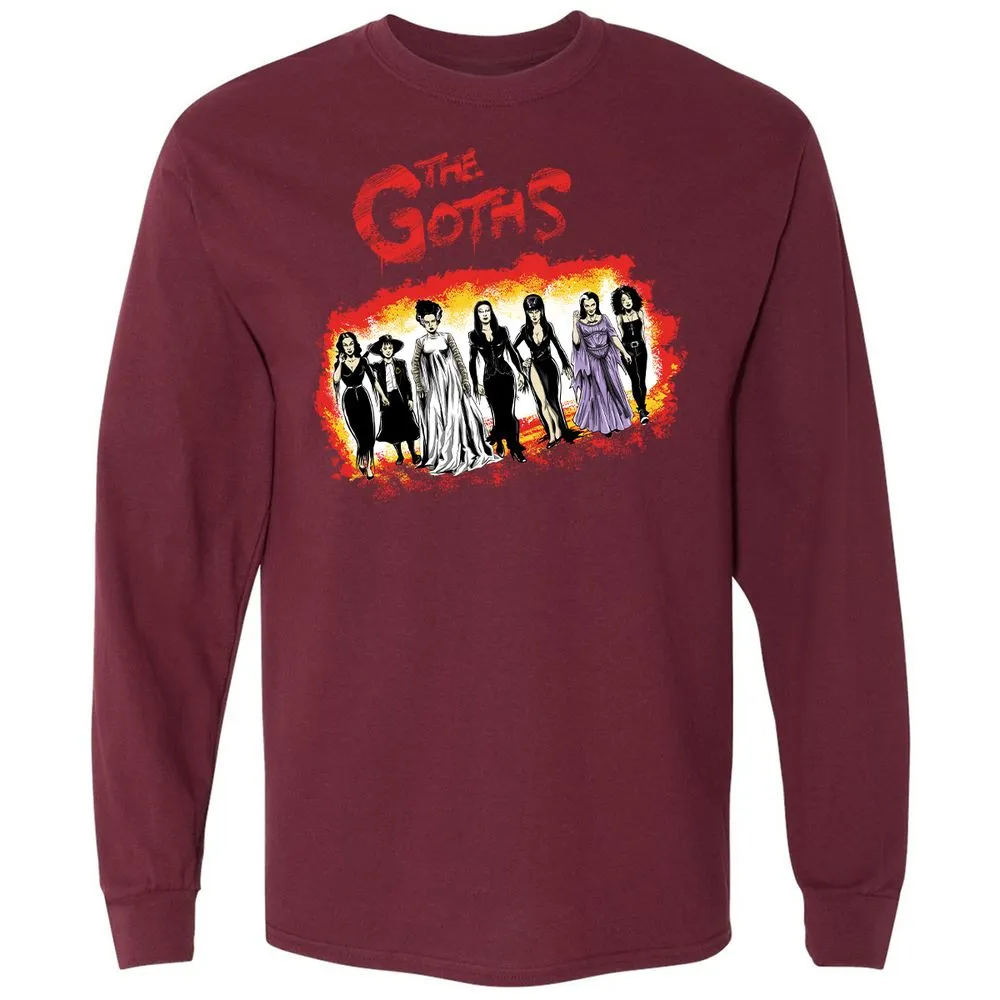 Long Sleeve T-Shirt - 96E5T8XY - Maroon - 11