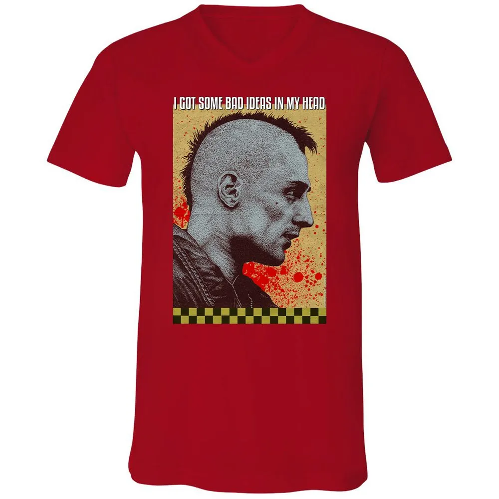 Unisex V-Neck T-Shirt - WHZK5HNE - Red - 3