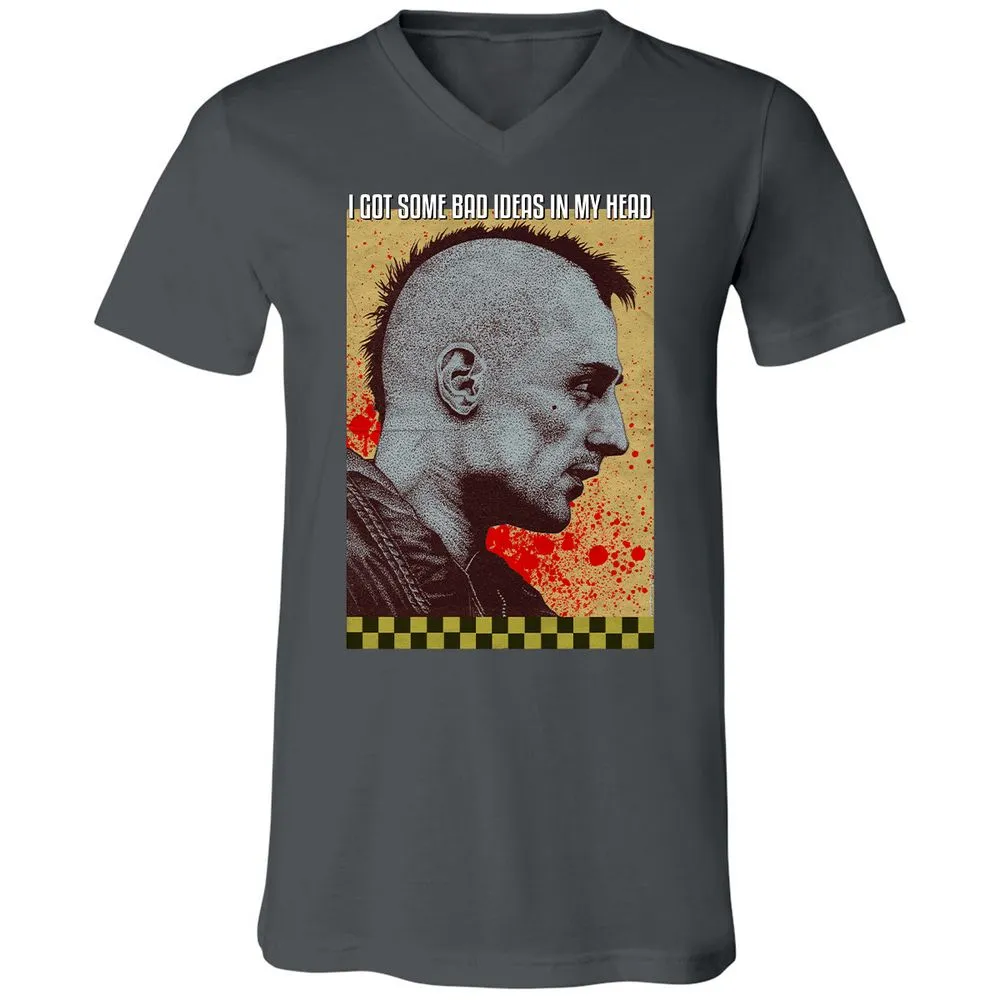 Unisex V-Neck T-Shirt - WHZK5HNE - Asphalt - 12
