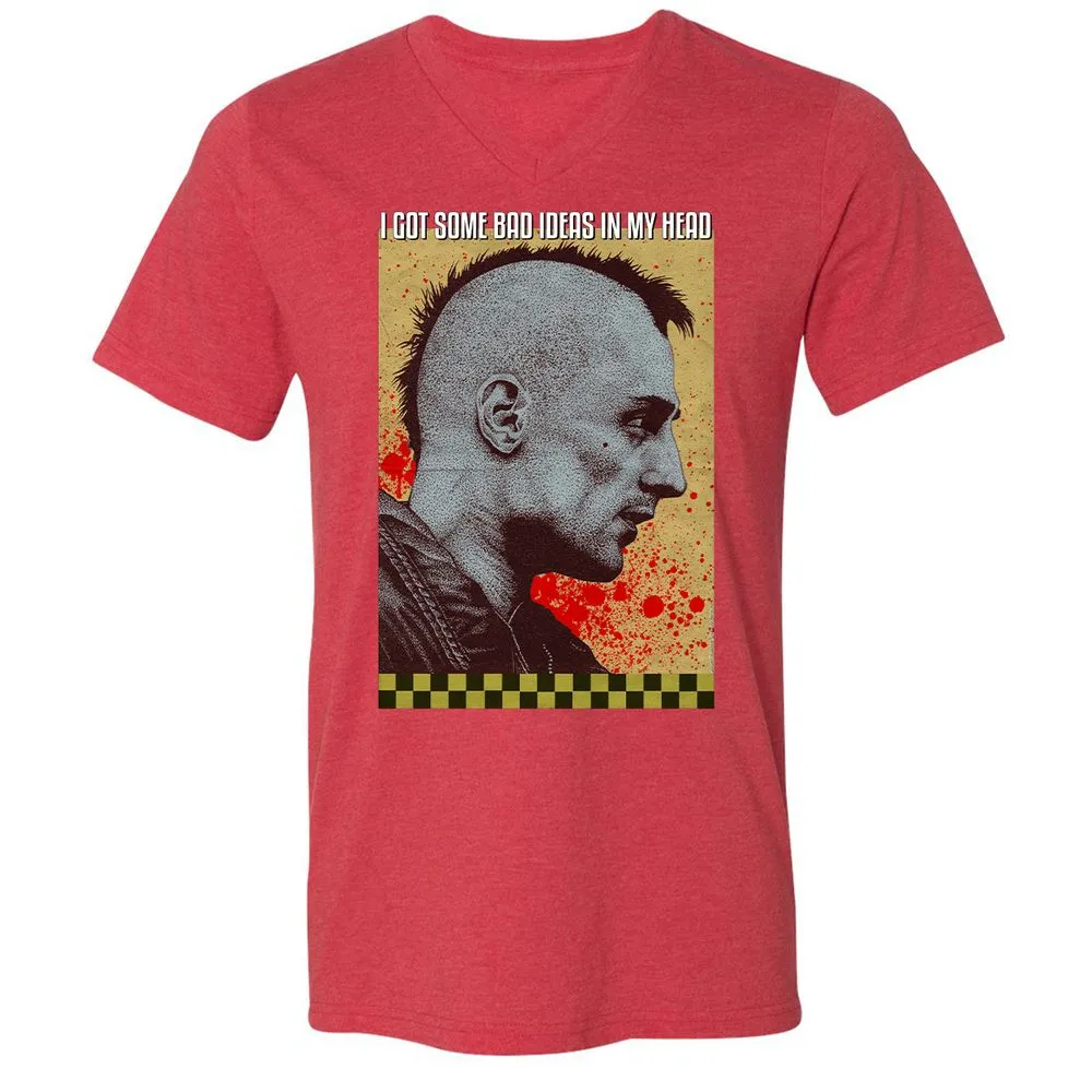 Unisex V-Neck T-Shirt - WHZK5HNE - Heather Red - 16