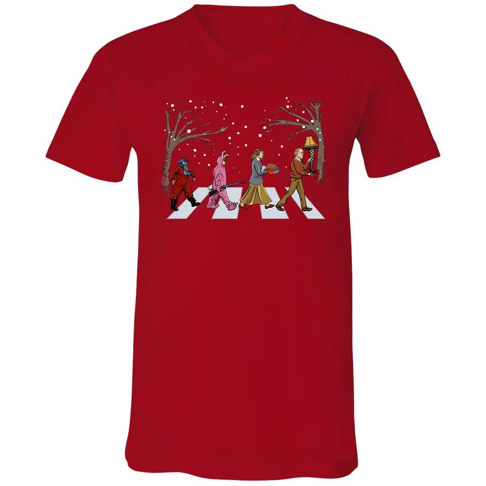 Unisex V-Neck T-Shirt - VKF69S2J - Red - 3