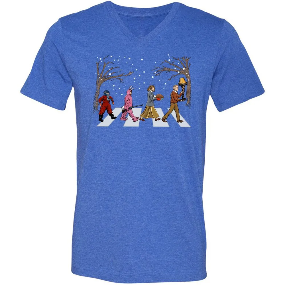 Unisex V-Neck T-Shirt - VKF69S2J - Heather True Royal - 14