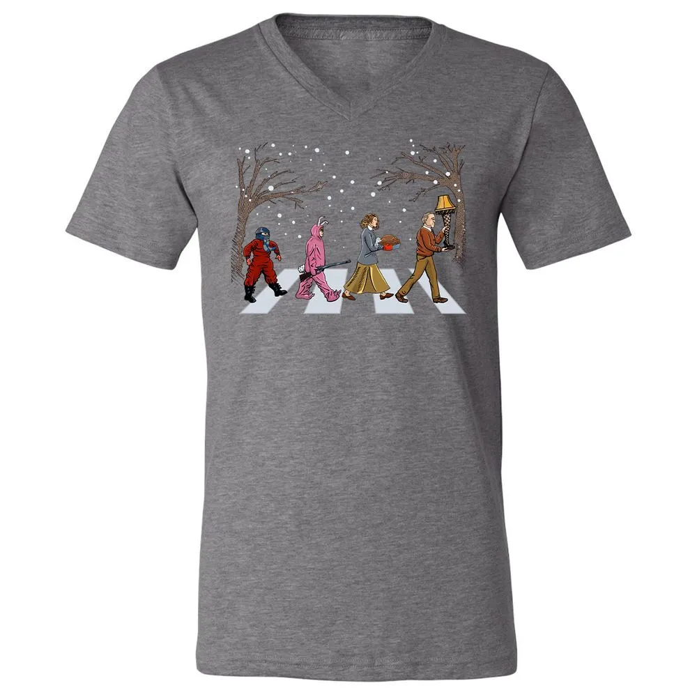 Unisex V-Neck T-Shirt - VKF69S2J - Deep Heather - 13