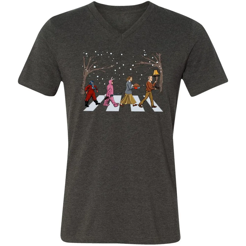 Unisex V-Neck T-Shirt - VKF69S2J - Dark Grey Heather - 8