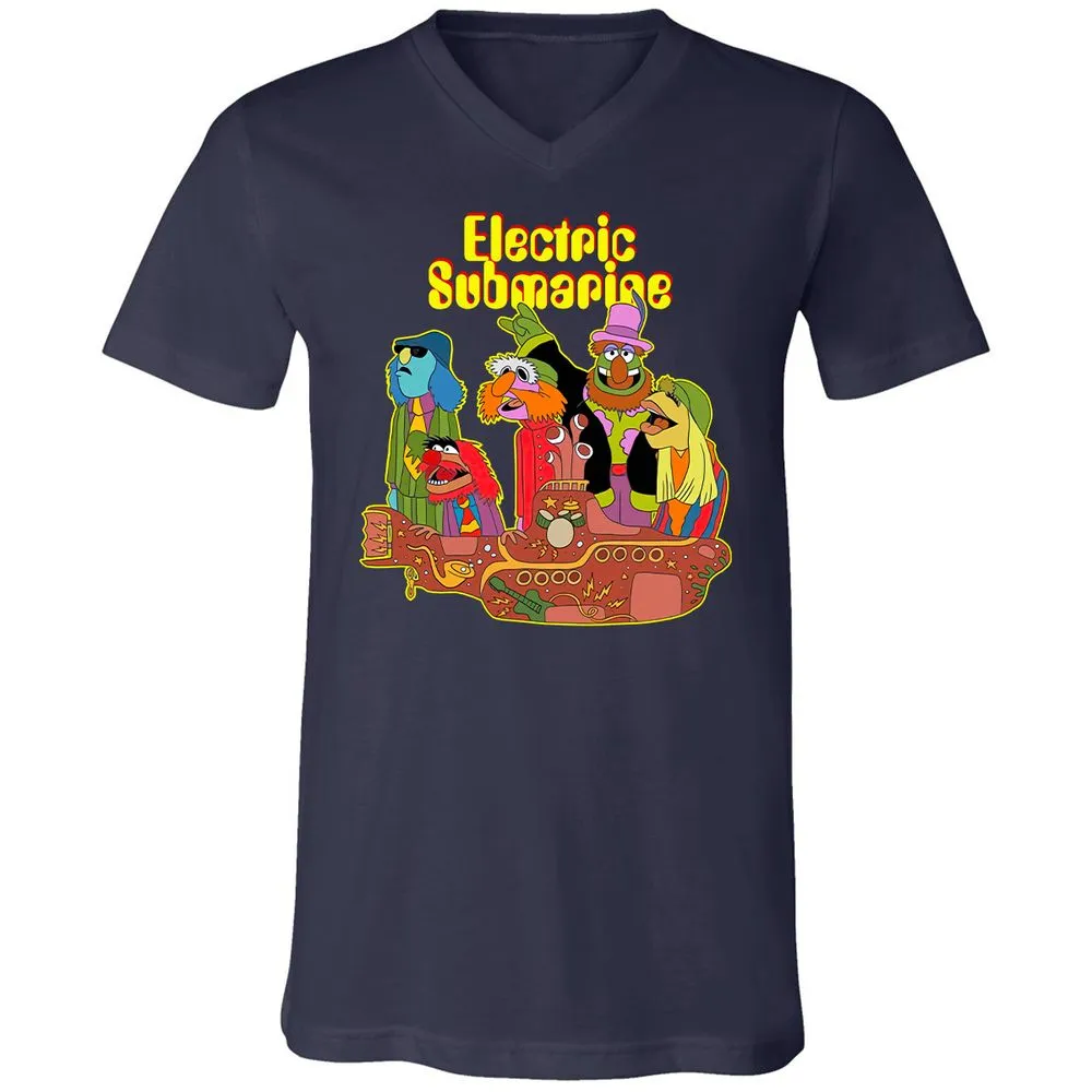 Unisex V-Neck T-Shirt - RTP6SHGE - Navy - 2