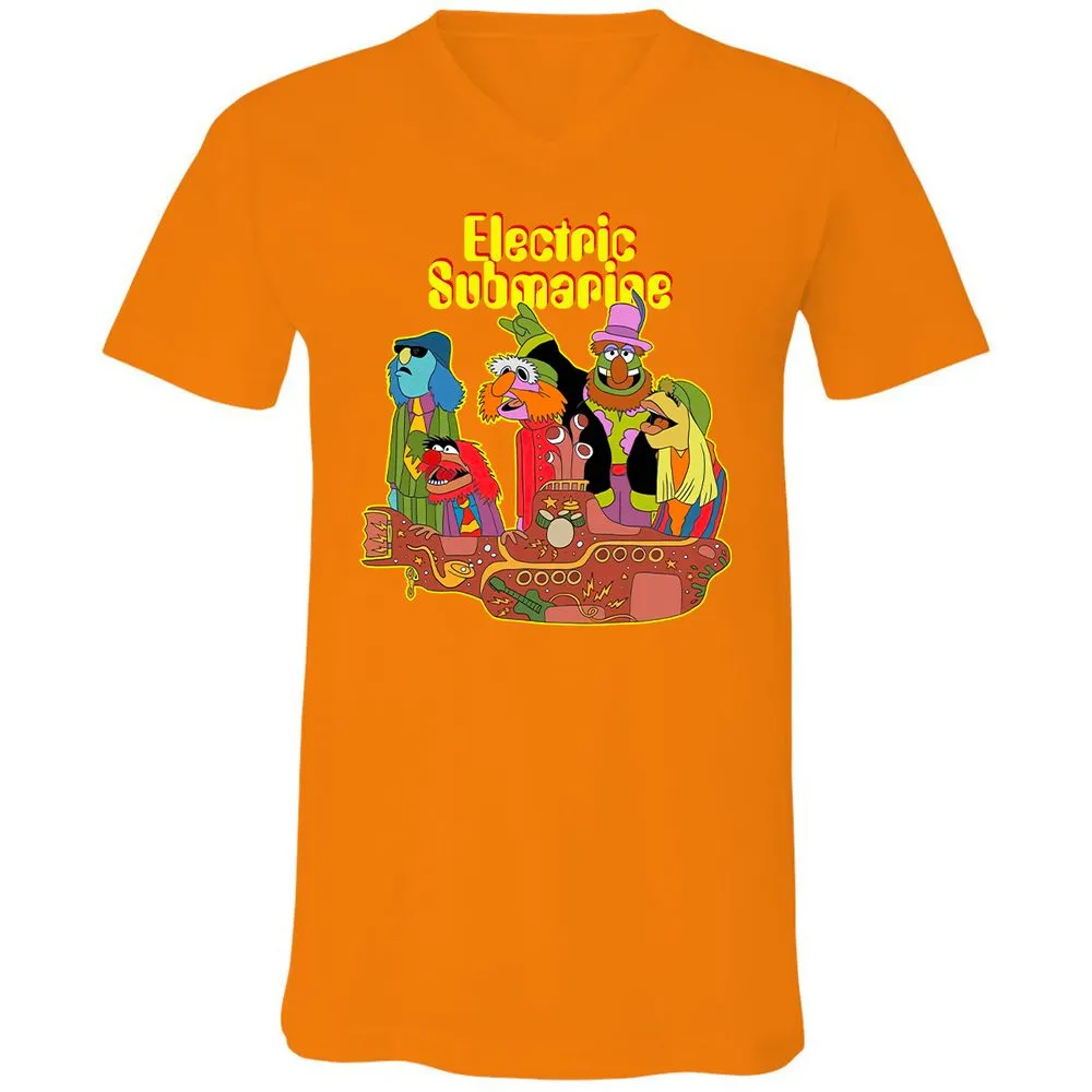 Unisex V-Neck T-Shirt - RTP6SHGE - Orange - 11
