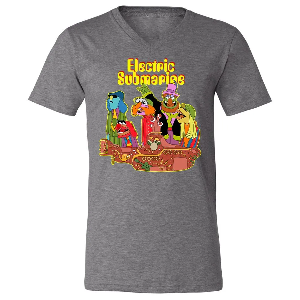 Unisex V-Neck T-Shirt - RTP6SHGE - Deep Heather - 13
