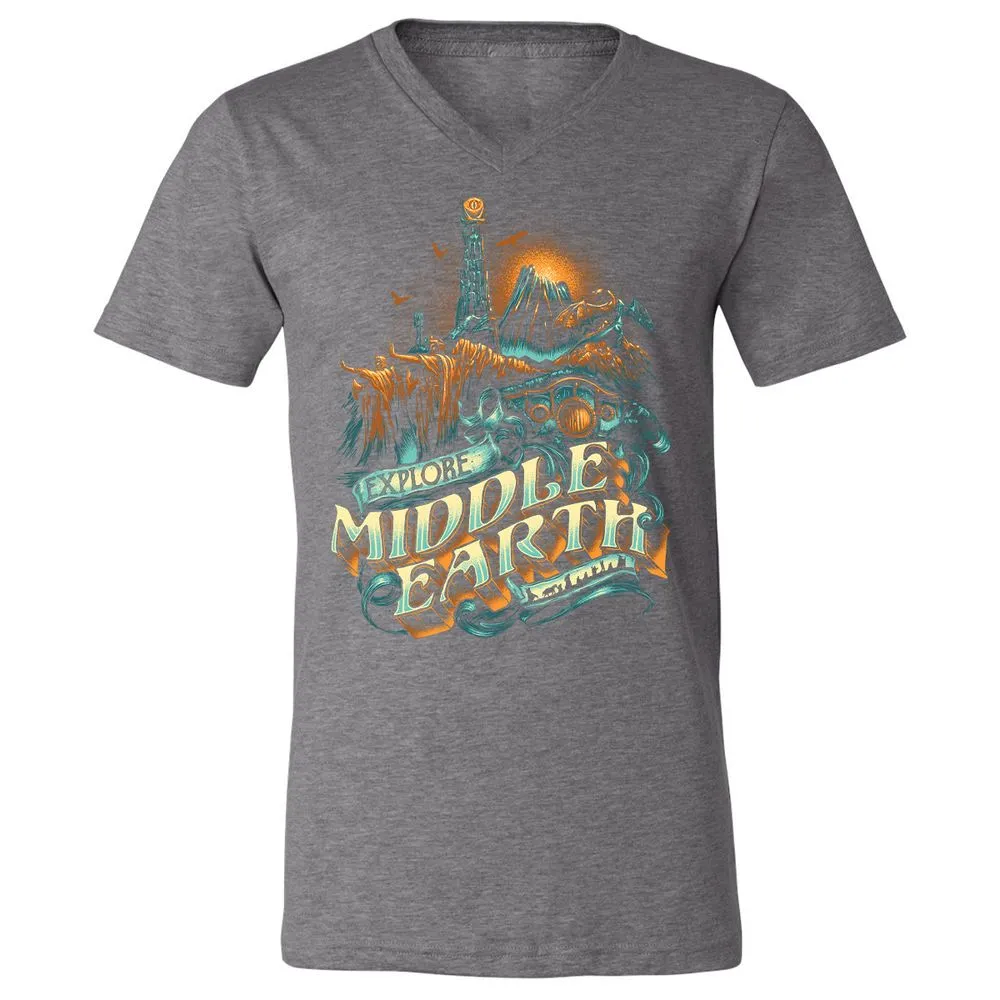 Unisex V-Neck T-Shirt - GPWNLLCR - Deep Heather - 13