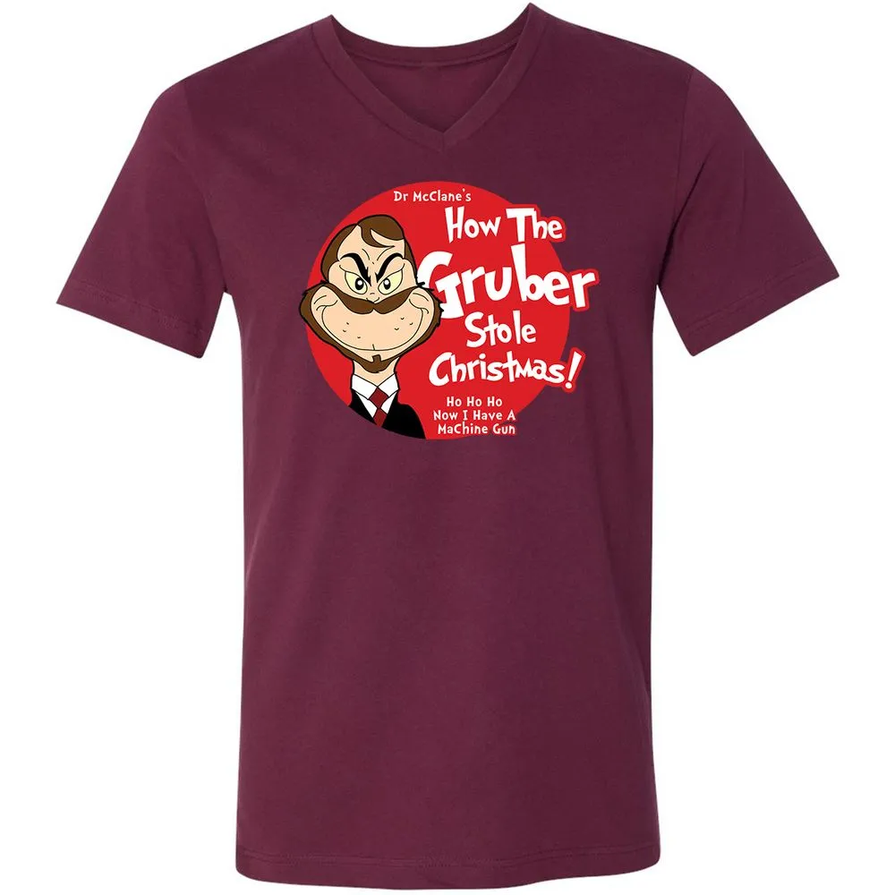 Unisex V-Neck T-Shirt - ZLUMUMQL - Maroon - 6