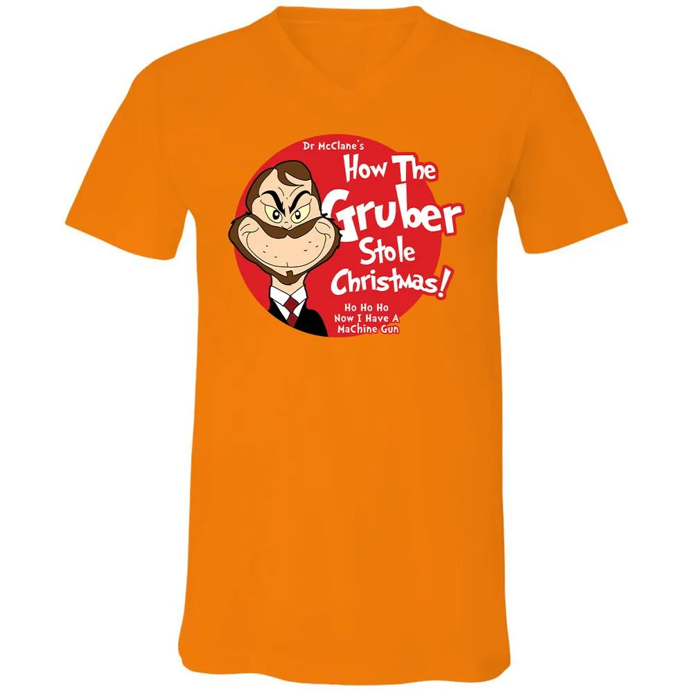 Unisex V-Neck T-Shirt - ZLUMUMQL - Orange - 11