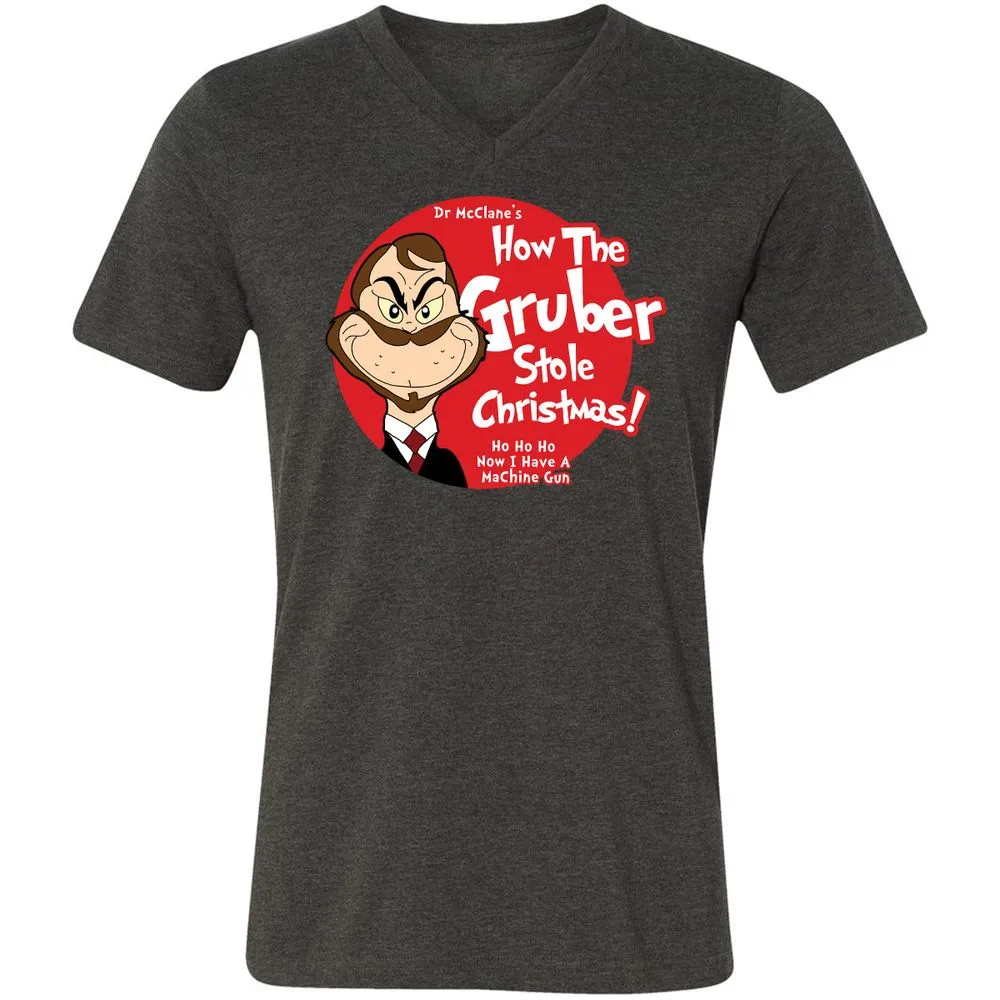 Unisex V-Neck T-Shirt - ZLUMUMQL - Dark Grey Heather - 8