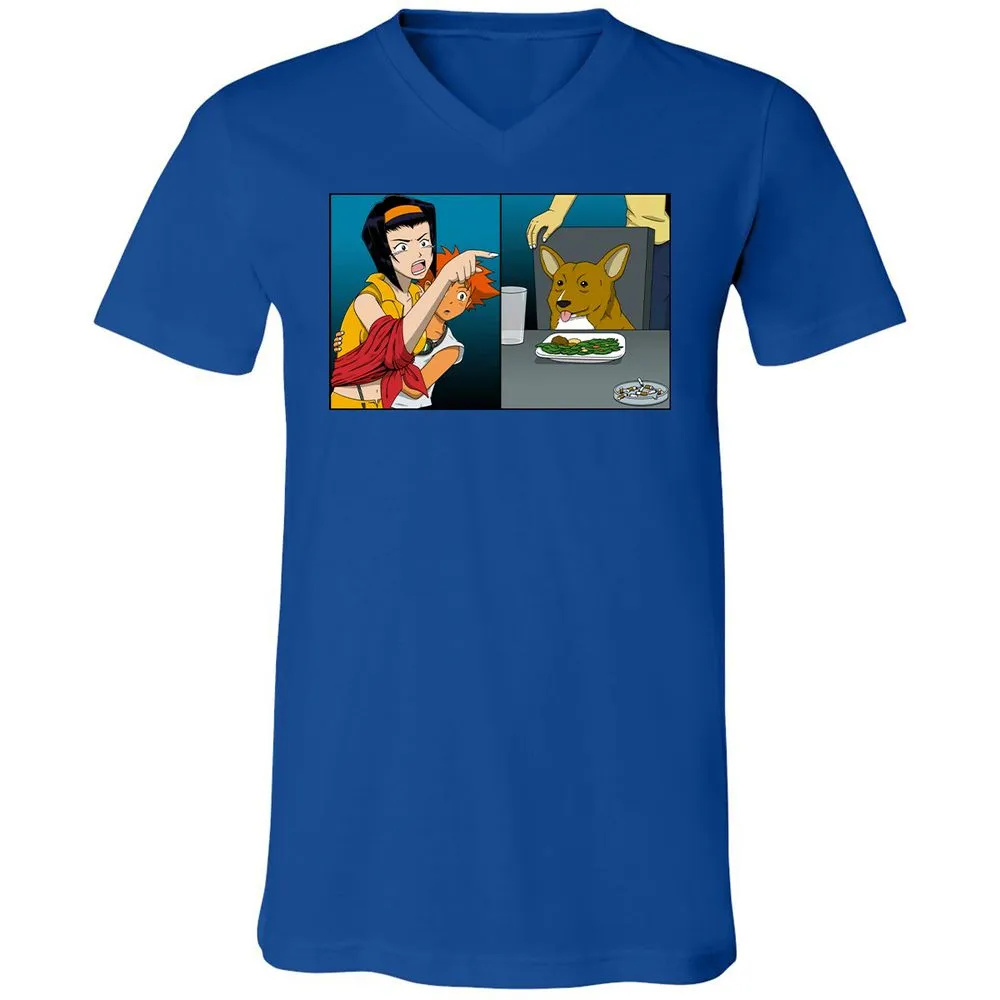Unisex V-Neck T-Shirt - XVKXJB5G - True Royal - 4