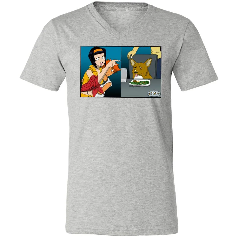 Unisex V-Neck T-Shirt - XVKXJB5G - Athletic Heather - 7