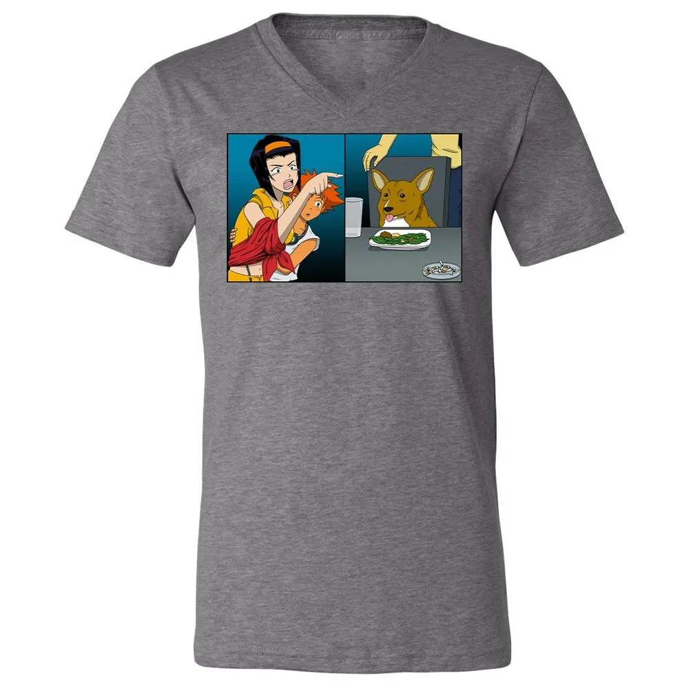 Unisex V-Neck T-Shirt - XVKXJB5G - Deep Heather - 13