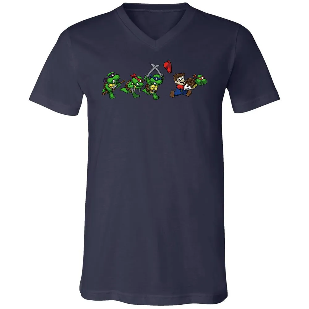 Unisex V-Neck T-Shirt - ELFBWU2L - Navy - 2