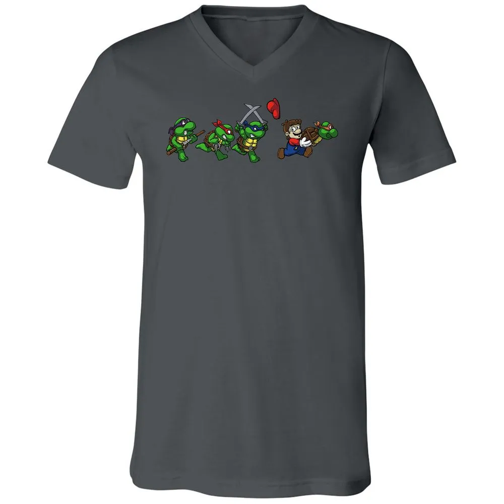 Unisex V-Neck T-Shirt - ELFBWU2L - Asphalt - 12