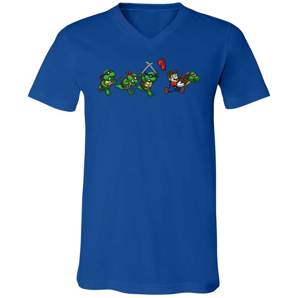 Unisex V-Neck T-Shirt - ELFBWU2L - True Royal - 4