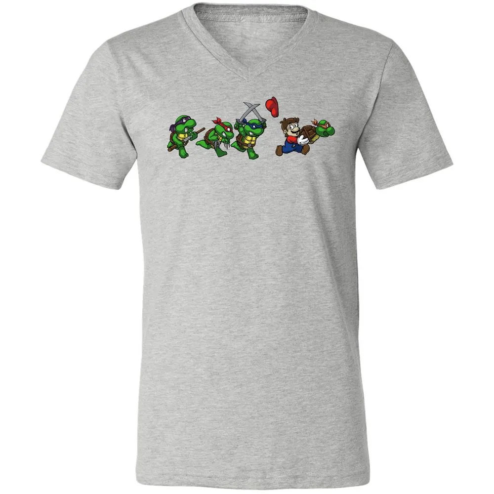 Unisex V-Neck T-Shirt - ELFBWU2L - Athletic Heather - 7