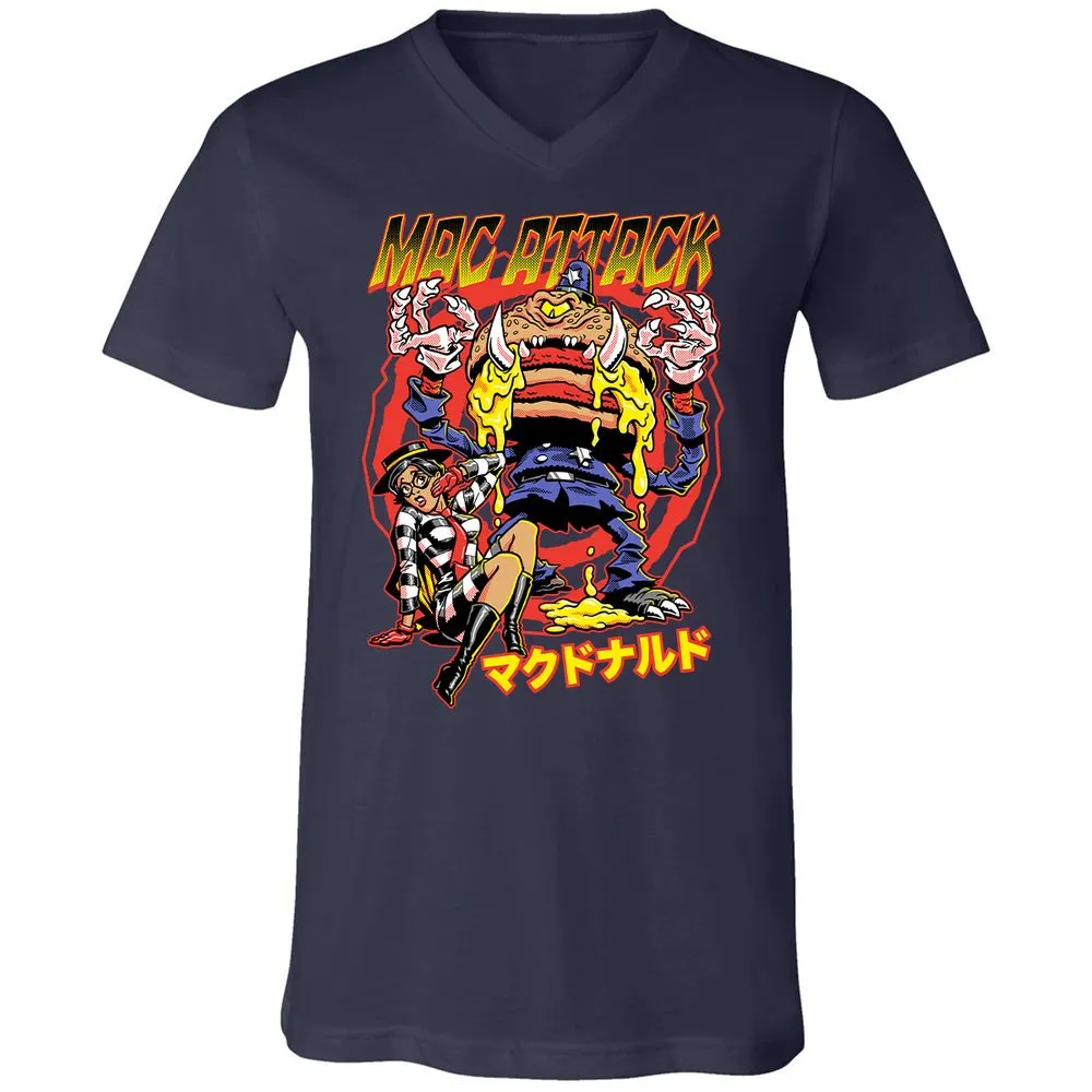 Unisex V-Neck T-Shirt - 22J7U54W - Navy - 2