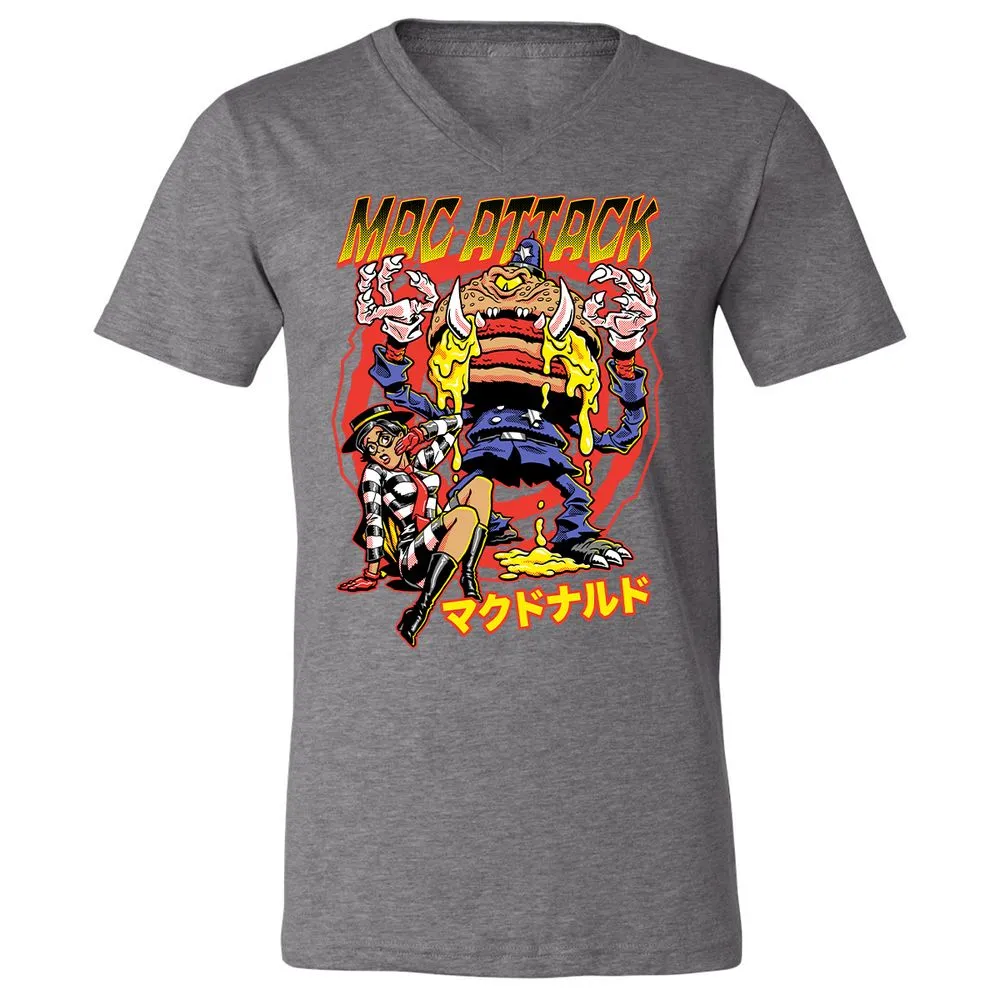 Unisex V-Neck T-Shirt - 22J7U54W - Deep Heather - 13