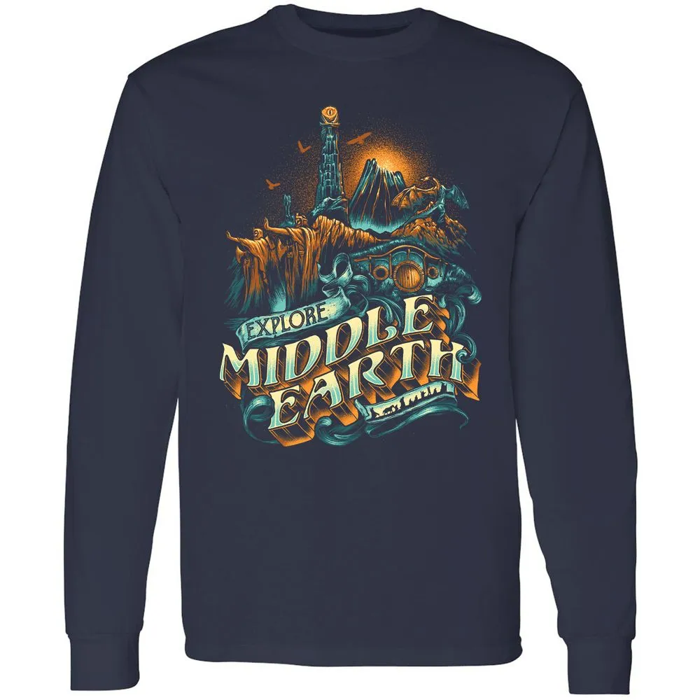 Long Sleeve T-Shirt - ZSKSQHEZ - Navy - 2