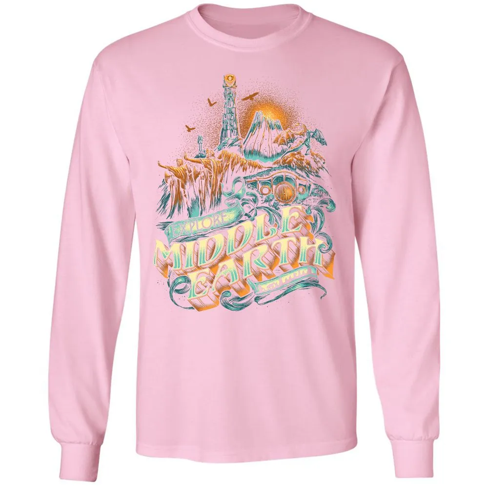 Long Sleeve T-Shirt - ZSKSQHEZ - Light Pink - 3