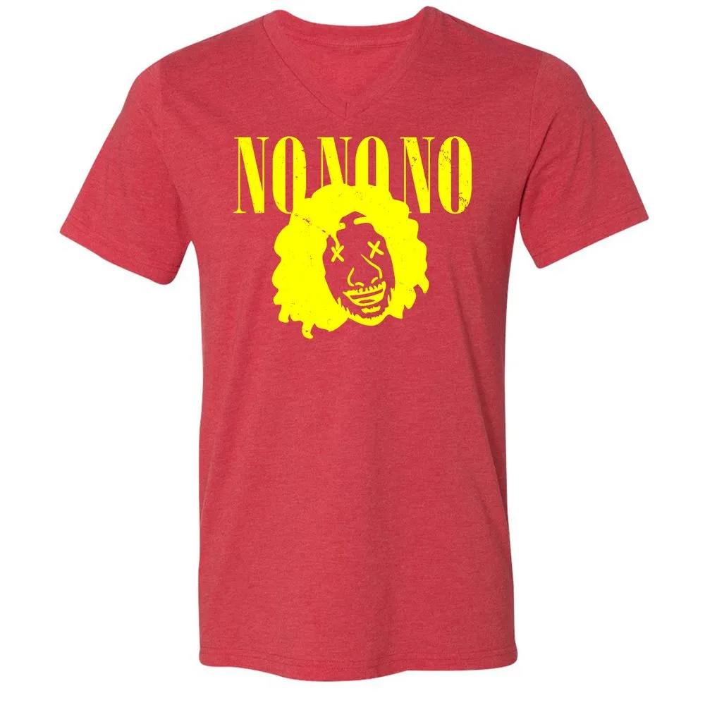 Unisex V-Neck T-Shirt - KUMC9B4Q - Heather Red - 16