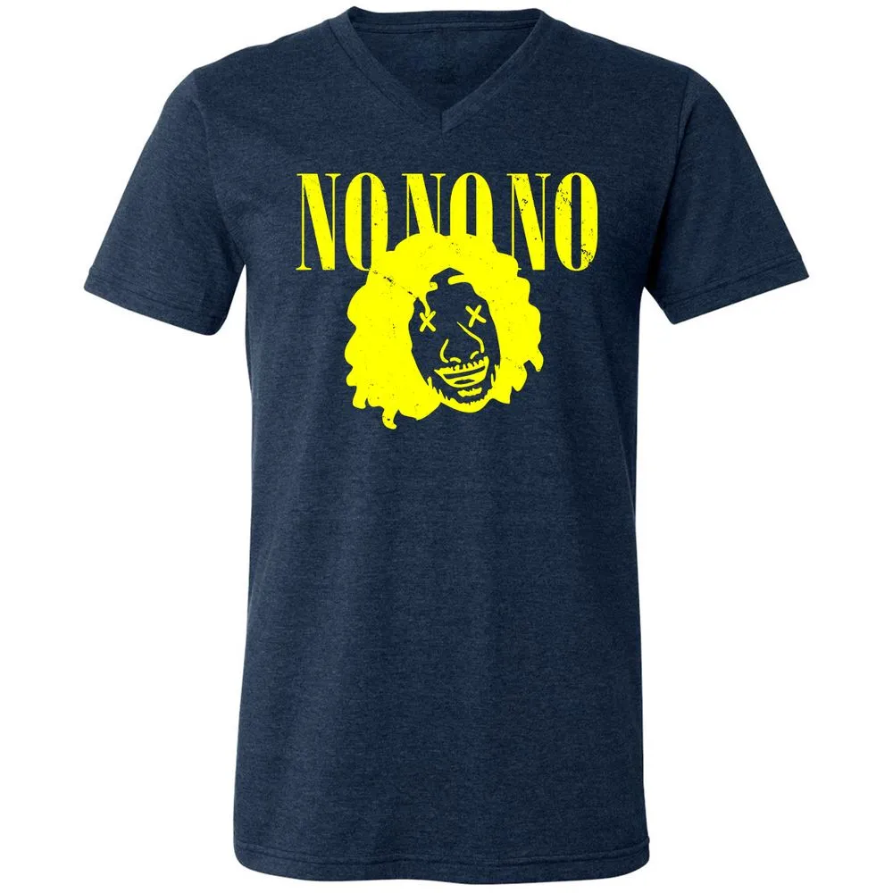 Unisex V-Neck T-Shirt - KUMC9B4Q - Heather Navy - 15
