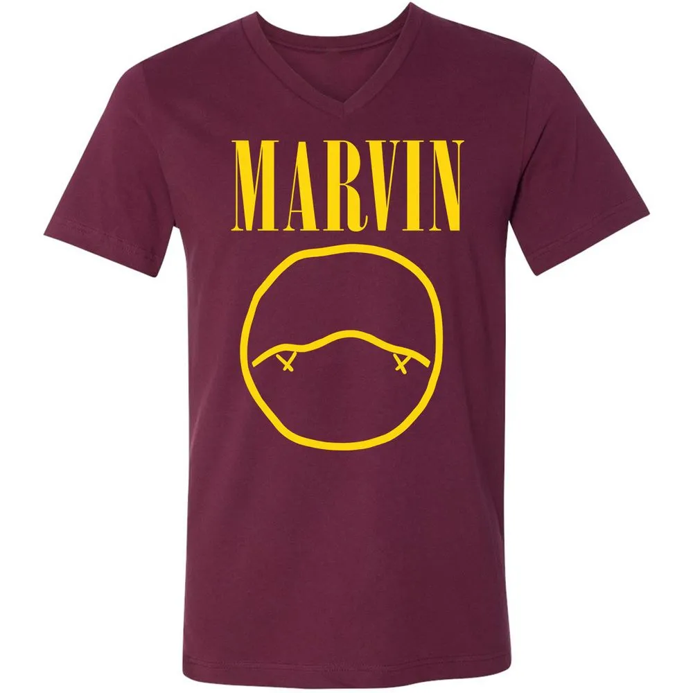 Unisex V-Neck T-Shirt - AV1R88QB - Maroon - 6