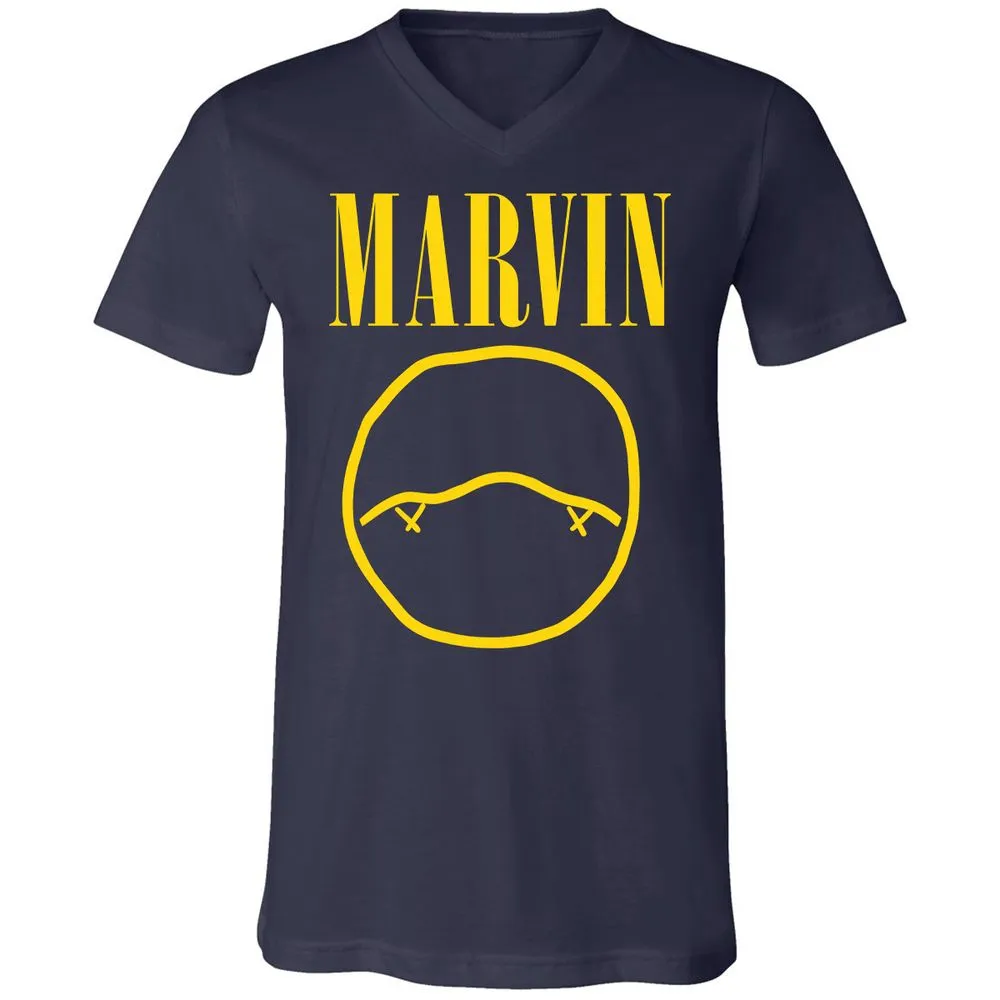 Unisex V-Neck T-Shirt - AV1R88QB - Navy - 2